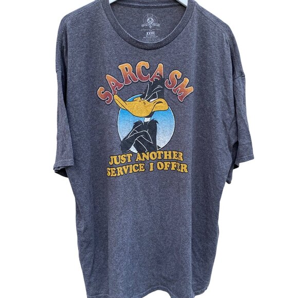 Looney Tunes Mens Sarcasm Graphic T-Shirt XXXL Cotton/Polyester Blend - Picture 1 of 4